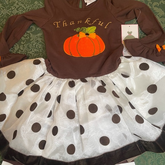 NWT RARE editions 6 thanksgiving tutu dress set - Picture 4 of 12